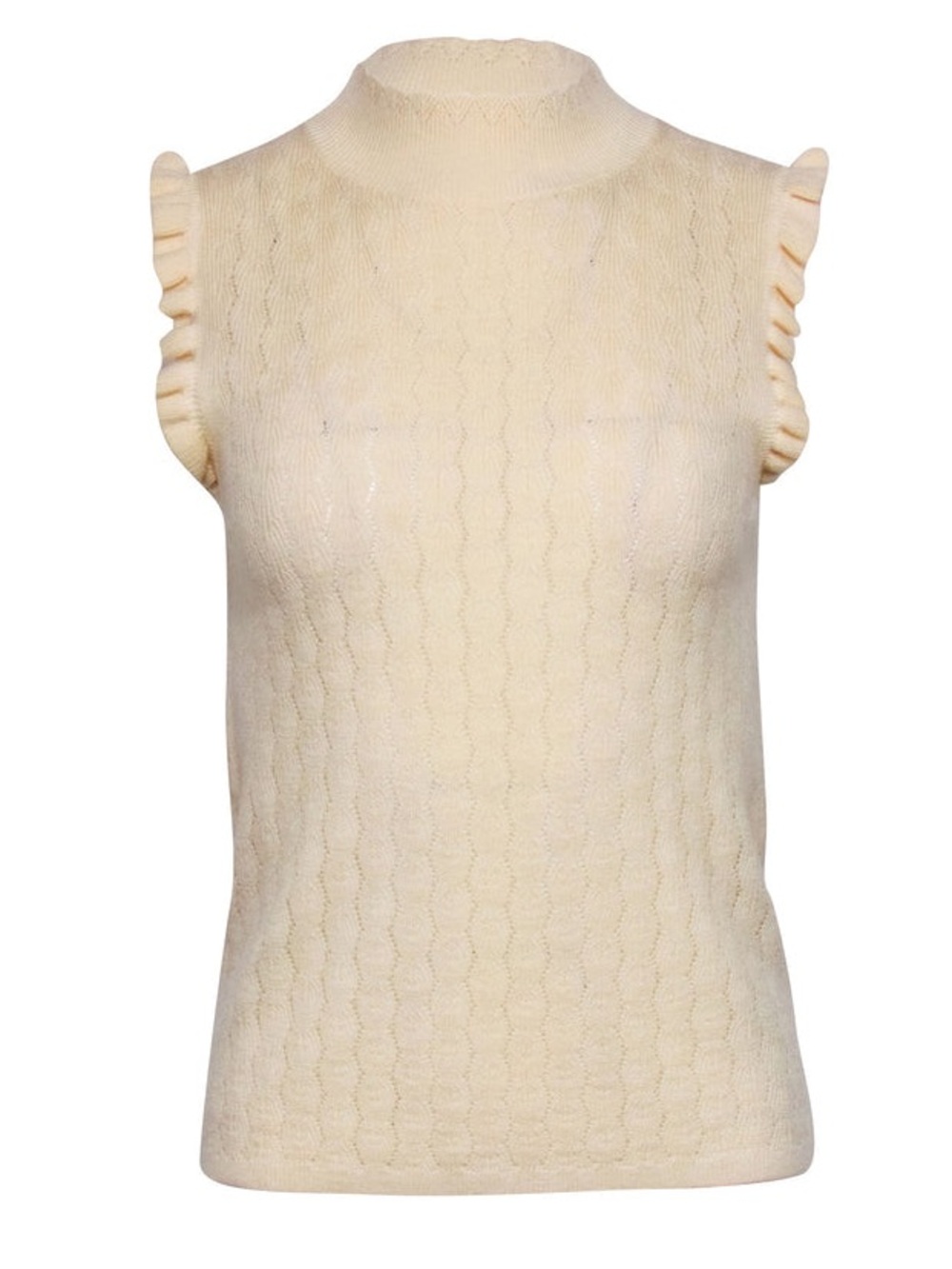 Rebecca Taylor
Sleeveless Pointelle Mock-Neck Sweater